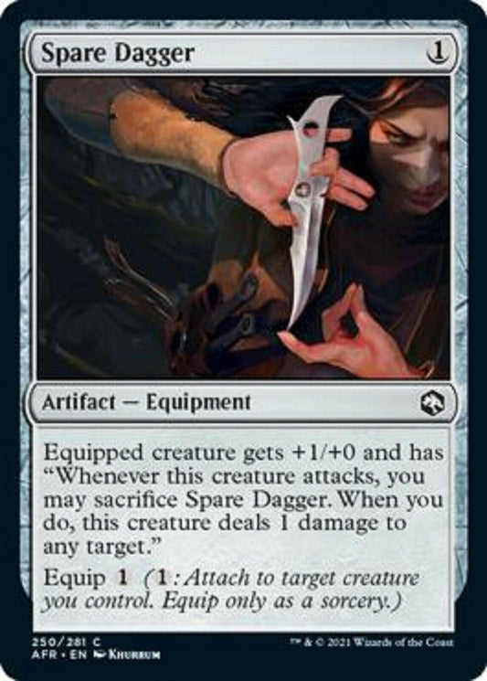 MTG MTG 1x Magic the Gathering Spare Dagger FOIL Adventures in the Forgotten Realms