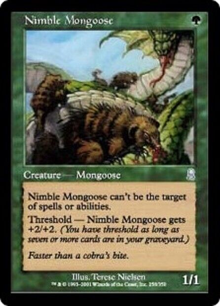 MTG MTG 1x   Nimble Mongoose Odyssey Card Magic The Gathering pauper