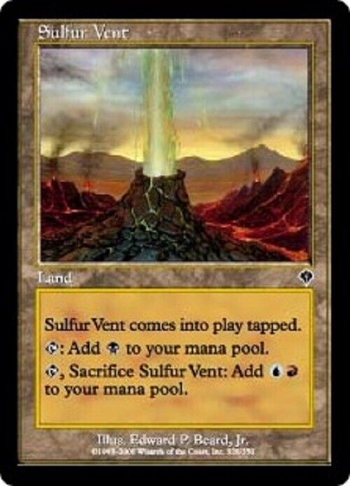 MTG MTG 1x Sulfur Vent Invasion LAND COMMANDER card Magic The Gathering