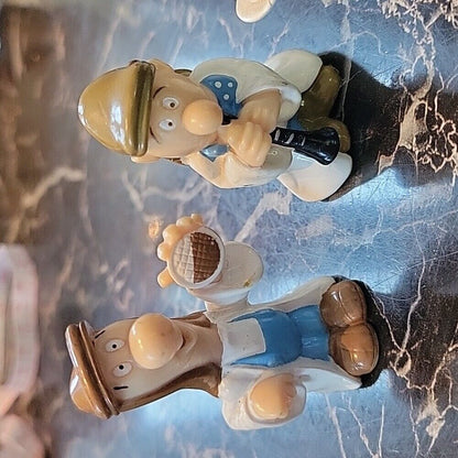 Tetley Tea Folk Set Of 2" Collectable Figures X 4 (1995) Toys Figurines Vintage