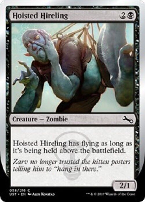 MTG 4x Hoisted Hireling Unstable Cards Magic the Gathering MTG Pauper NM Freshpack