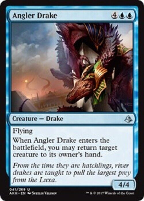 MTG MTG 1x Angler Drake Amonkhet Card Magic The Gathering pauper uncommun Creature