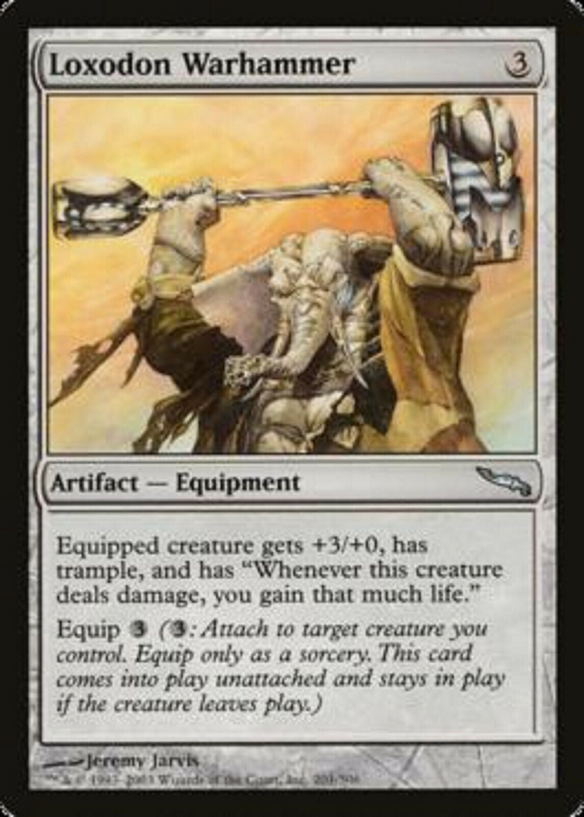 MTG MTG 1x Loxodon Warhammer Mirrodin card Magic the gathering