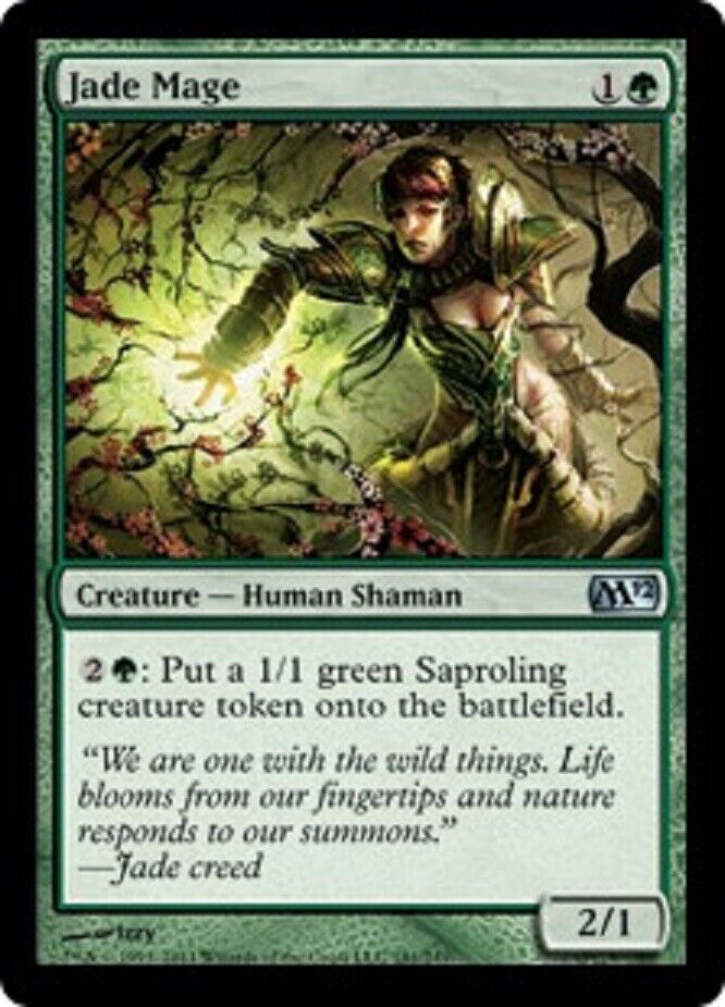 MTG MTG 1x  Jade Mage M12 Magic 2012 Card Magic The Gathering NM