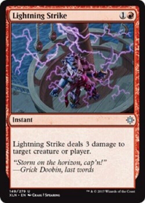 MTG MTG 2x Lightning Strike Ixalan Card Magic The Gathering