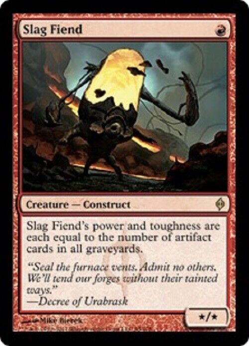 MTG 1x Slag Fiend New Phyrexia Mtg Magic The Gathering Card