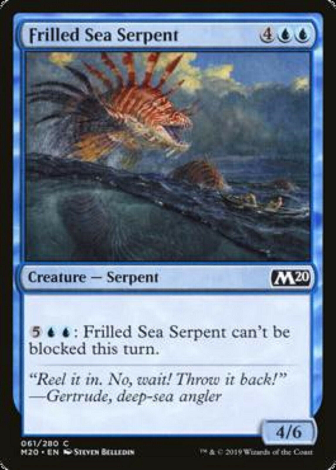 MTG MTG 4x Frilled Sea Serpent Core Set 2020 card Magic The Gathering