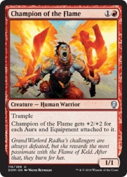 MTG 1x Champion of the Flame Dominaria Unlpayed card NM MTG Magic Pauper