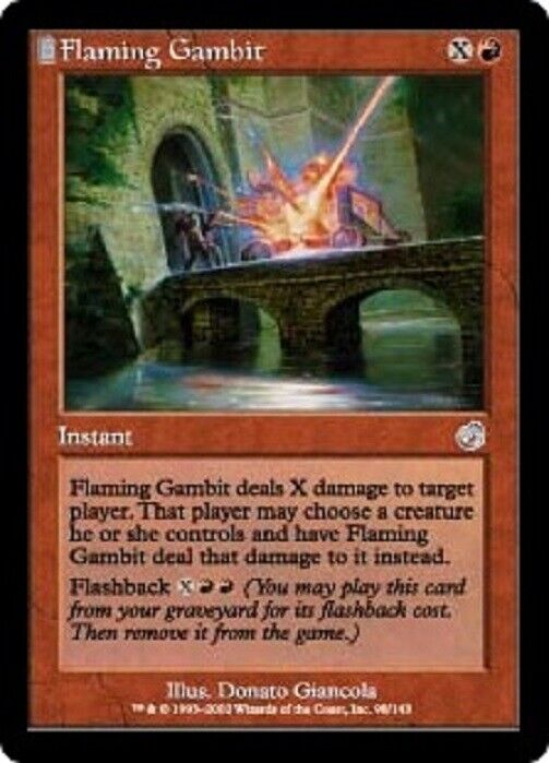 MTG MTG 1x Flaming Gambit Torment Card Magic The Gathering