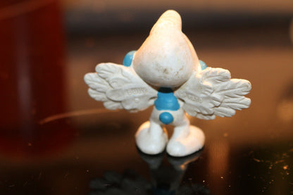 Smurfs 20071 Flying Smurf Angel Feather Wings Vintage Figure Pvc Toy Figurine 3