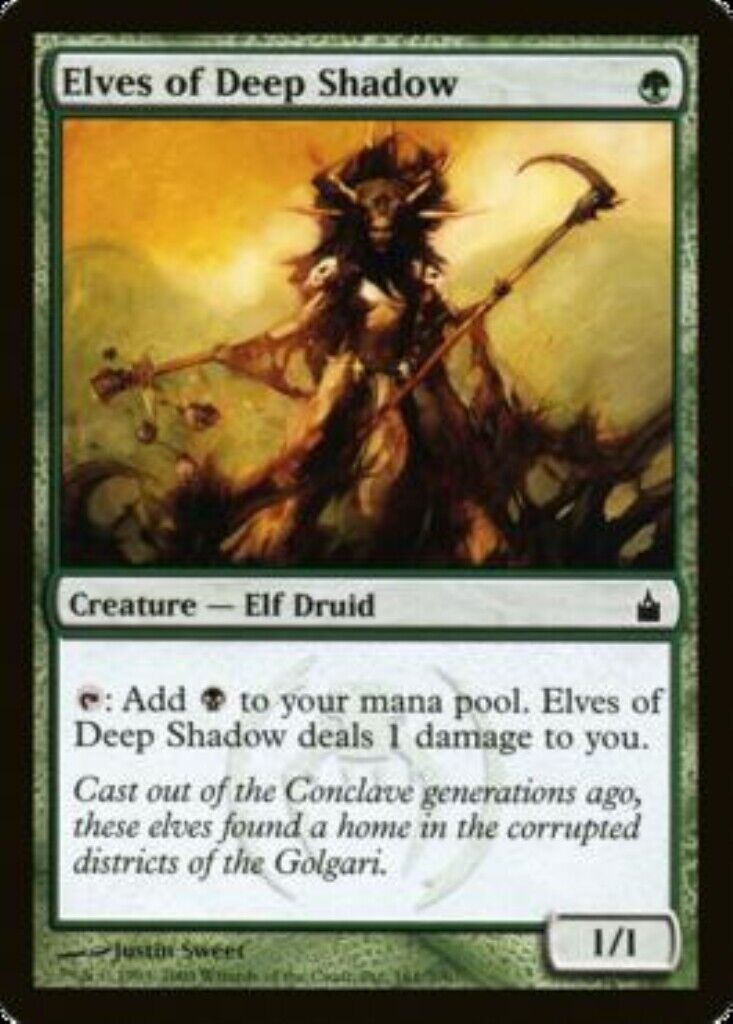 MTG MTG Elves of Deep Shadow Ravnica City of Guilds card Magic The Gathering played