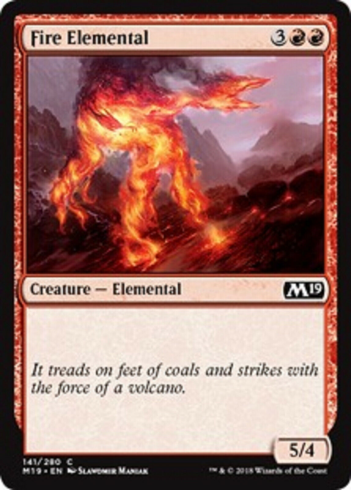 MTG MTG 4x Fire Elemental Core Set 2019 cards Magic The Gathering