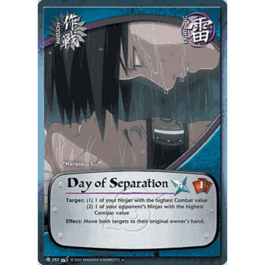 M-257 Day Of Separation Uncommon Naruto Card Holo Foil