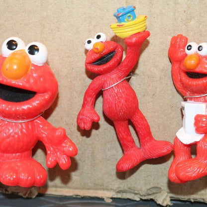 Lot Of 6 Vintage Mixed 1990S Elmo Sesame Street Figures Bath Toys Jim Henson