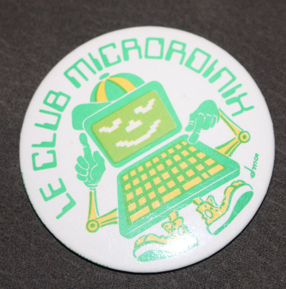 Le Club Micrordinix Québec Canada - Pinback Pin Button Macaron