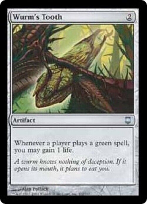 MTG MTG 1x Wurm's Tooth Darksteel Atrifact Magic The Gathering card