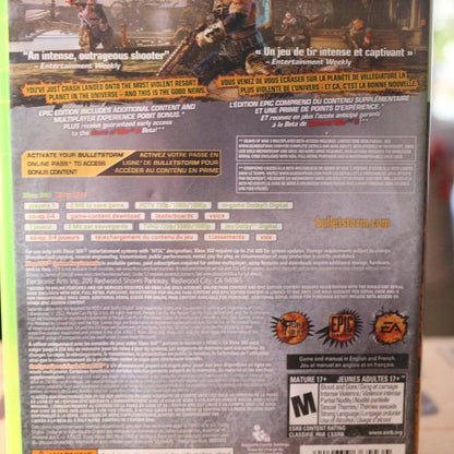 Xbox 360 Bulletstorm Epic Edition Complete