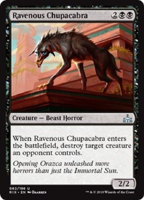 MTG Ravenous Chupacabra Rivals of Ixalan NMCard MTG Magic Pauper