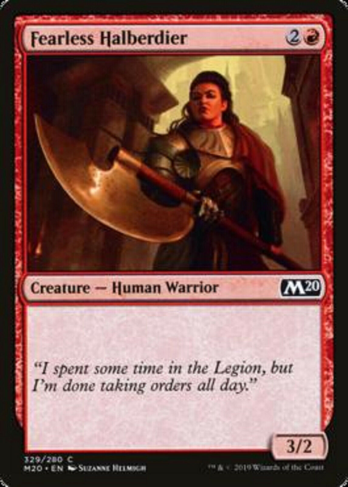 MTG MTG 4x Fearless Halberdier Core Set 2020 cards Magic The Gathering