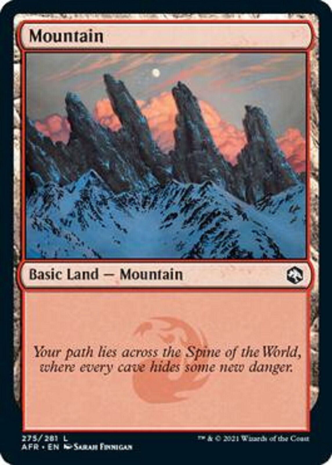 MTG MTG Five X Mountain 275 FOIL Adventures in the Forgotten Realms
