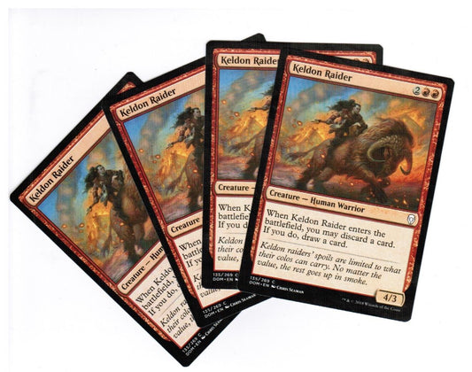 MTG MTG Keldon Raider Dominaria  X4 4x Magic the GAthering cards NM