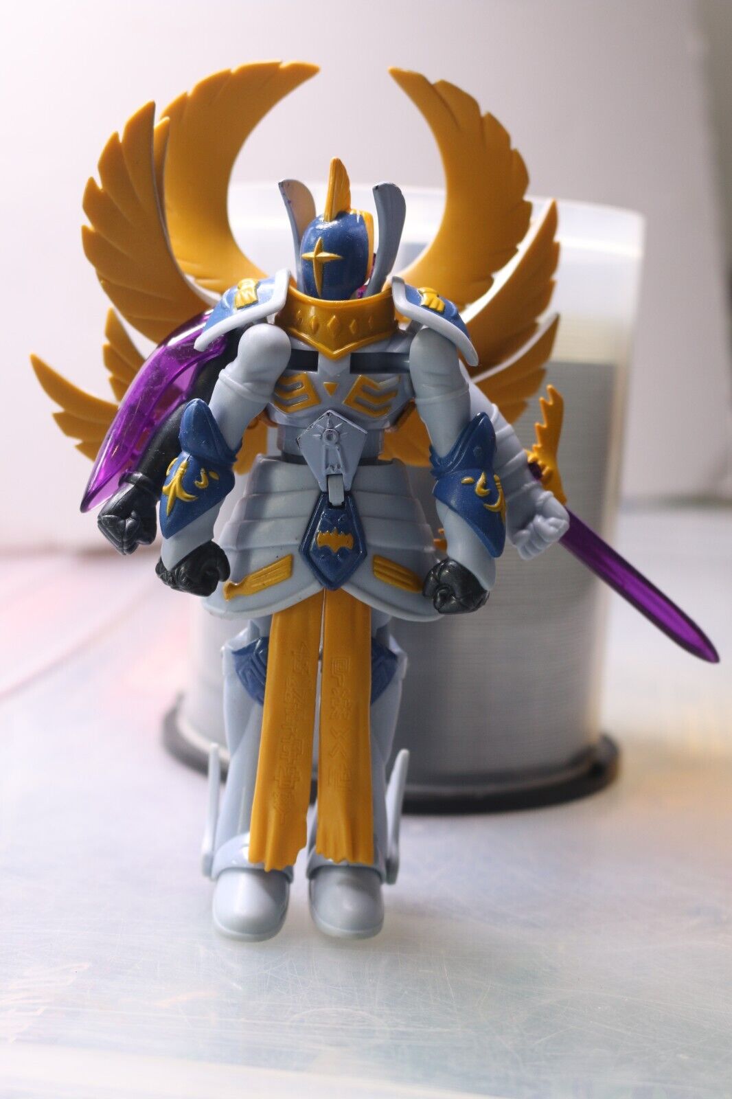 2001 Bandai Digimon Digivolving Magnaangemon Seraphimon Complete Action Figure