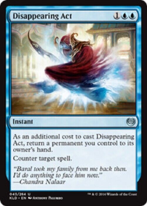 MTG MTG 1x  Disappearing Act KLD Kaladesh  Card Magic The Gathering pauper