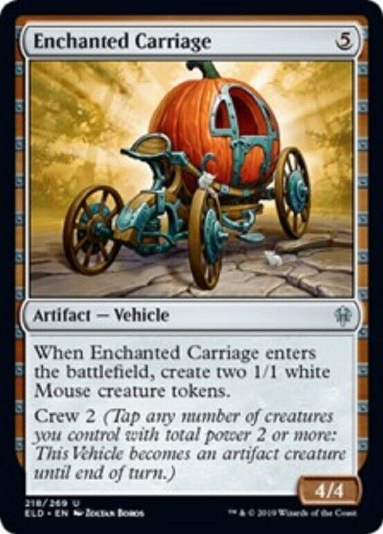 MTG MTG1x  Enchanted Carriage Throne of Eldraine Card Magic The Gathering