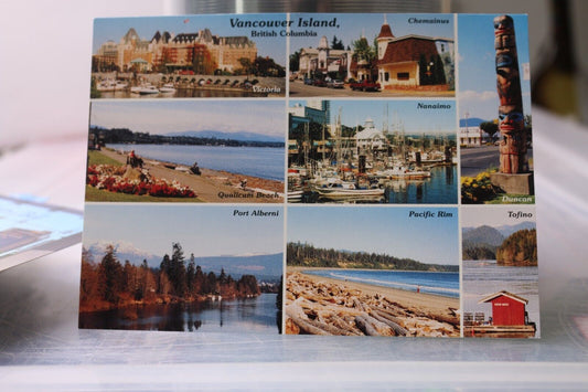 Vintage Post Card Vancouver Island British Columbia Harbour City Victoria