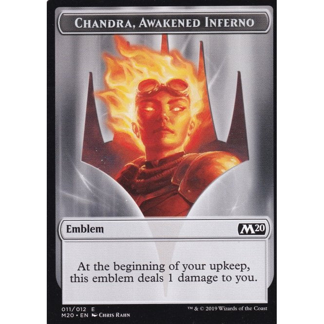 MTG MTG x1 Chandra, awakened Inferno token Core Set 2020 card Magic The Gathering