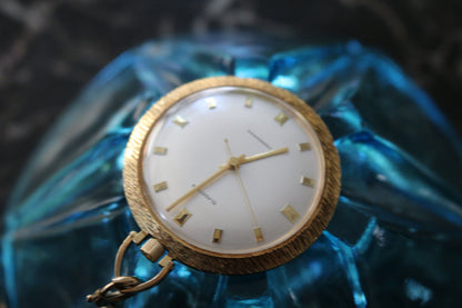 Pocket Watch Gladstone Permaspring Swiss W/Beautiful Chain Written 1970 Behind