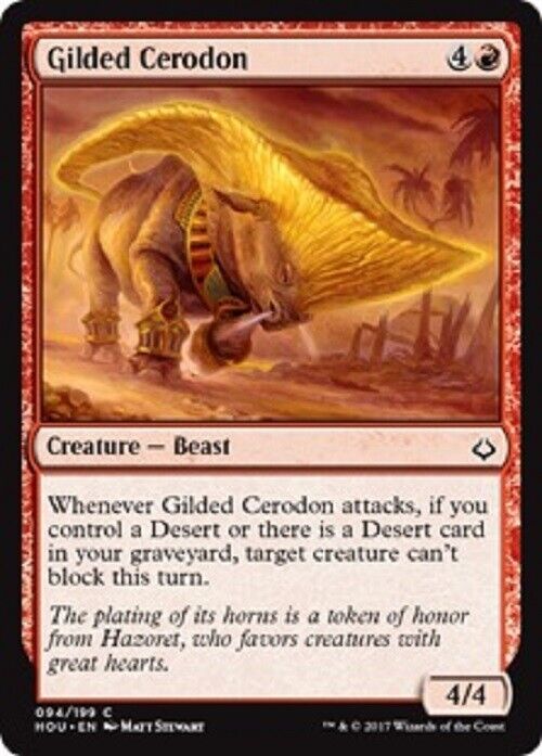 MTG MTG 4x Gilded Cerodon Hour of Devastation cards Magic The Gathering