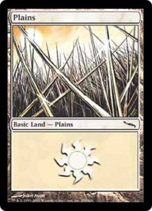 MTG MTG 1x Plains (290) Mirrodin Spike design LAND Card Magic The Gathering