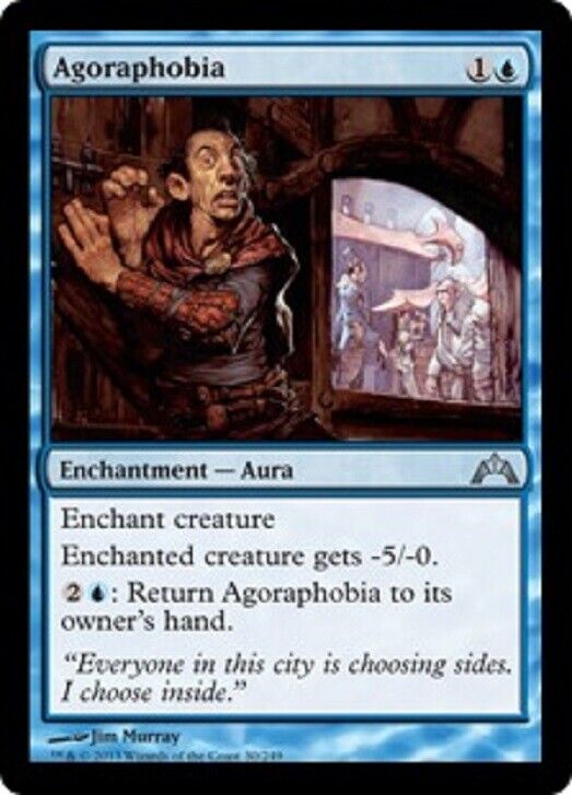 MTG Mtg x1  Agoraphobia Gatecrash blue Magic the Gathering card Enchantment aura