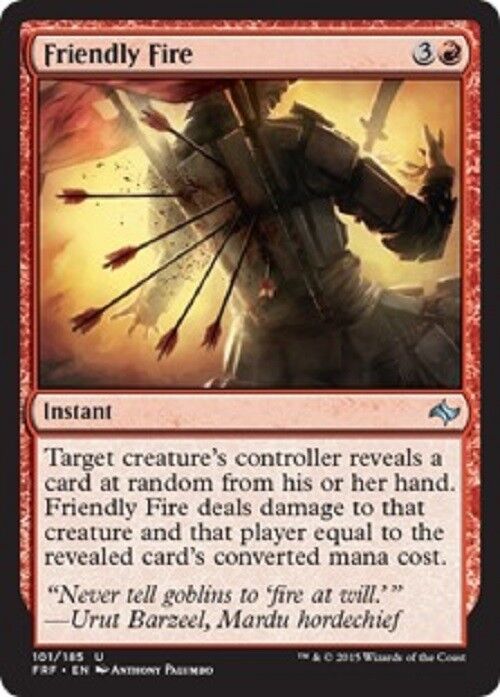 MTG MTG 1x Friendly Fire Fate Reforged card Magic The Gathering NM