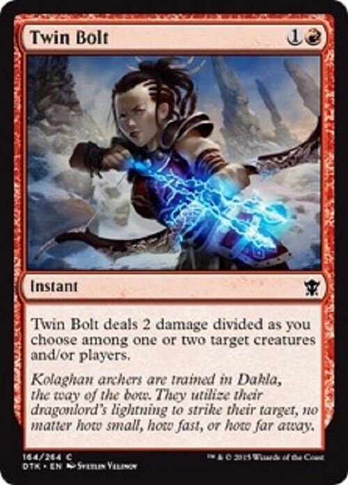 MTG MTG 2x Twin Bolt Dragons of Tarkir Card Magic The Gathering pauper Pauper