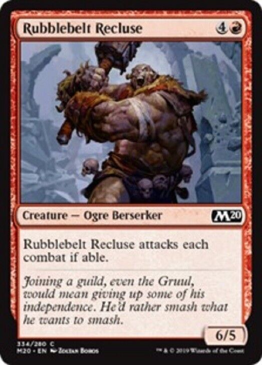 MTG MTG 1x Rubblebelt Recluse Core Set 2020 Card Magic The Gathering