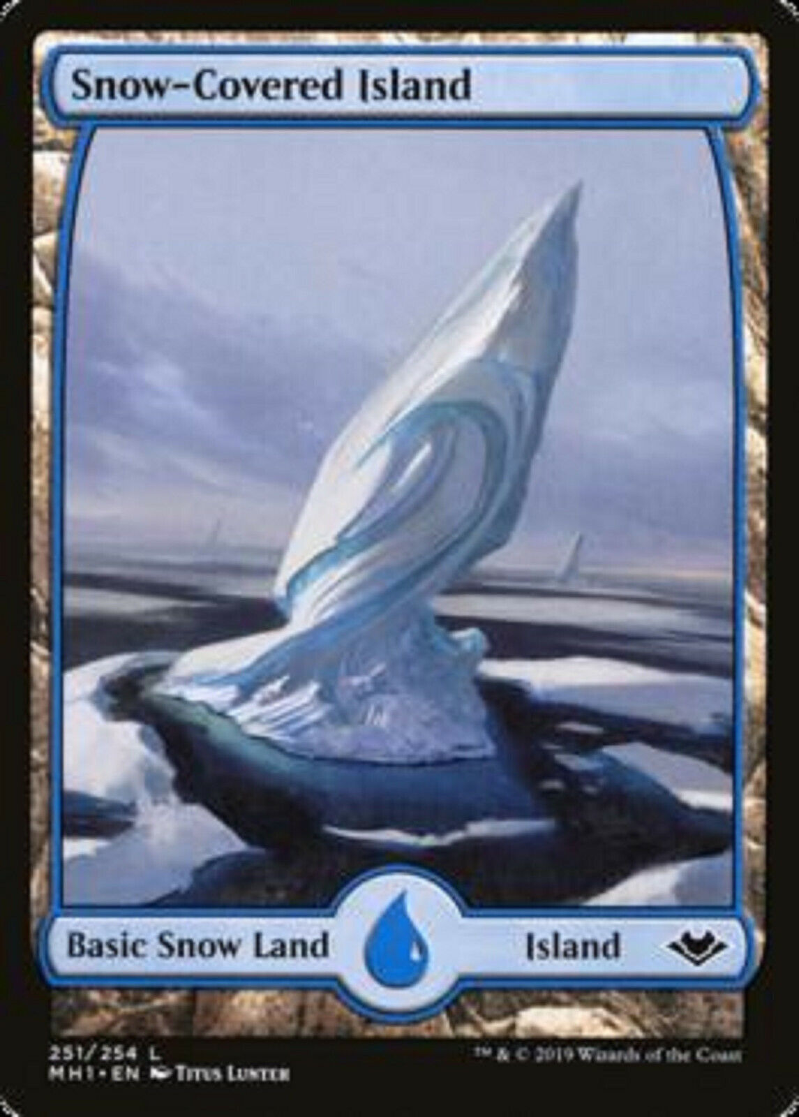 MTG MTG 1x Snow-Covered Island  Modern Horizons Magic the gatherine card