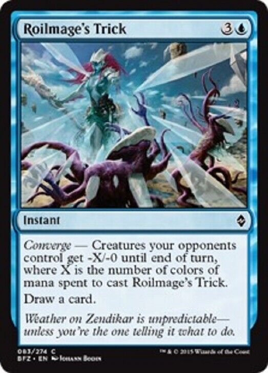 MTG Mtg x1  Roilmage's Trick Battle for Zendikar FOIL blue Magic the Gathering card