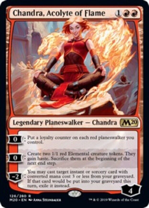 MTG MTG 1x Chandra, Acolyte of Flame Core Set 2020 Magic the Gathering card