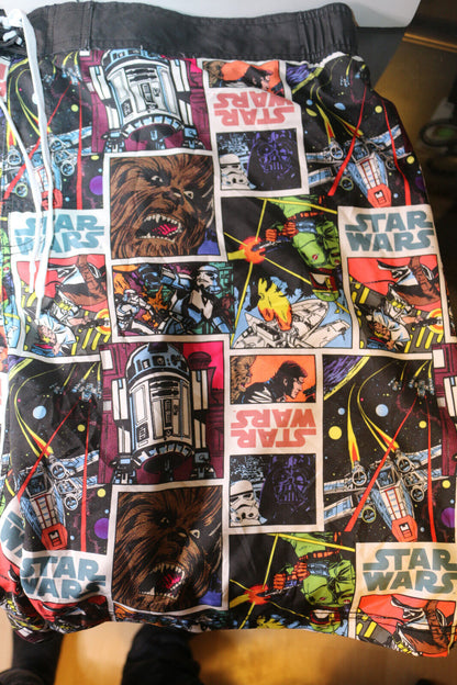 Star Wars Mens Classic Comic Book Board Shorts Swim Trunks Very Rare Variant Xl