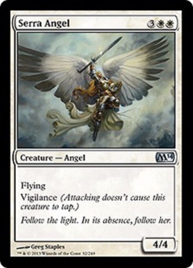 MTG 1x MTG Serra Angel M14 Magic 2014 Core Set Card Magic the Gathering