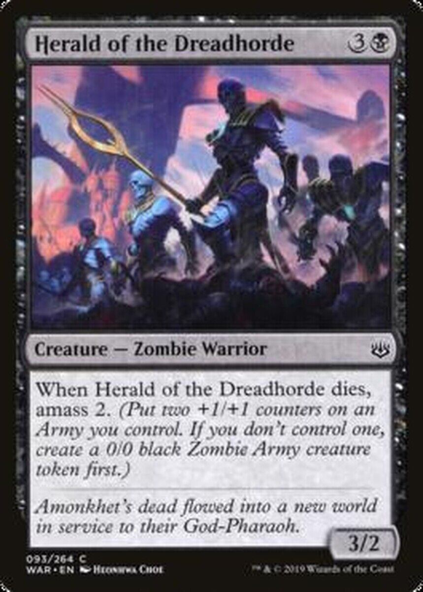 MTG MTG 4x Herald of the Dreadhorde War of the Spark Cards Magic The Gathering NM