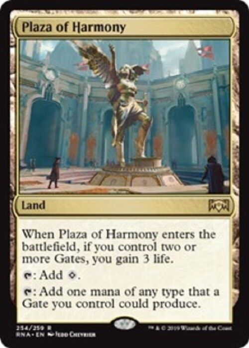 MTG 1x  Plaza of Harmony  Ravnica Allegiance Unplayed NM  Card