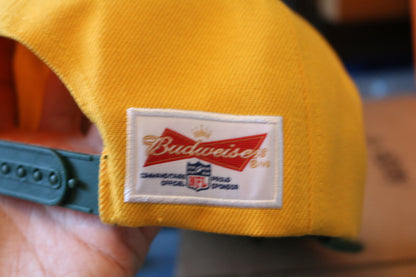 Green Bay Packers Baseball Hat Cap Snapback Budweiser Yellow Nfl Adjustable Cool