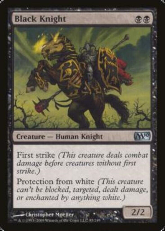 MTG MTG 1x   Black Knight Magic 2010 Card Magic The Gathering