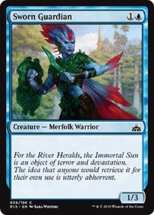 MTG 4x MTG Sworn Guardian Merfolk Rivals of Ixalan Magic the GAthering