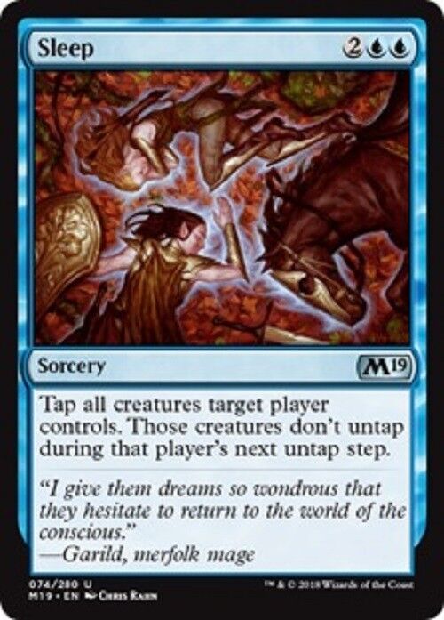 MTG Sleep M19 Core Set 2019 Card MTG Commander Pauper