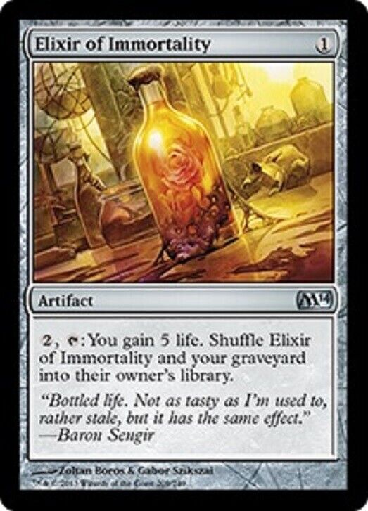 MTG Mtg x1 Elixir of Immortality  Magic 2014 Core Set  Magic the Gathering cards