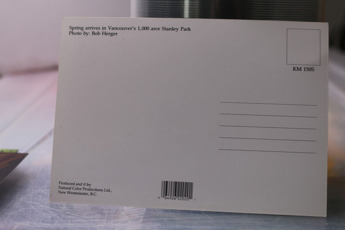 Vtg Post Card Stanley Park Springs Arrives In Vancouver'S 1,000 Acre Bob Herger